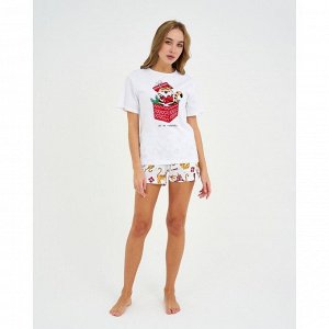 Пижама женская новогодняя (футболка и шорты) KAFTAN "Тигры"