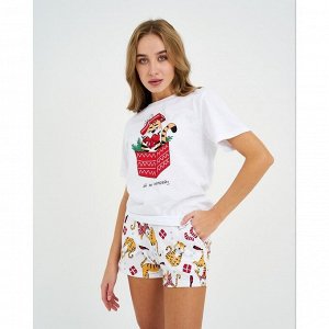Пижама женская новогодняя (футболка и шорты) KAFTAN "Тигры"