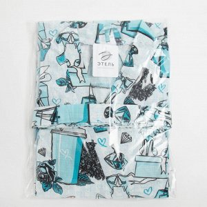 Халат женский удлинённый Этель "Mint mood", вафля 200г/м2, хлопок
