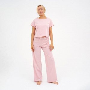 Пижама женская (футболка и брюки) KAFTAN "Basic" размер 48-50, цвет розовый