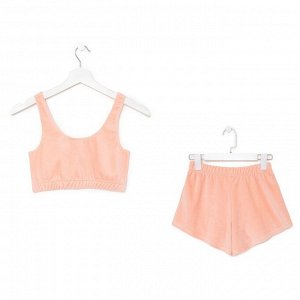 Комплект женский (топ, шорты) MINAKU: Home collection, цвет персик