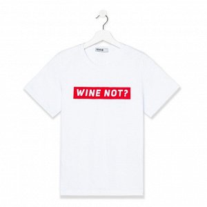 Футболка женская KAFTAN "WINE NOT", белый