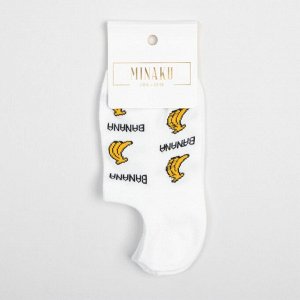 Носки женские MINAKU "Бананы" , р-р 36-40 (23-25 см)