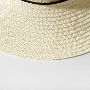 Шляпа женская с бантиком MINAKU цвет белый, р-р 56-58