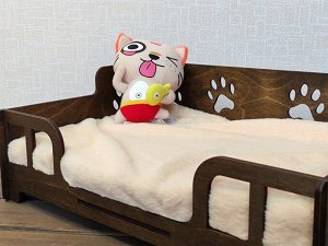Лежанка/кровать для кошек и собак с матрасом палисандр