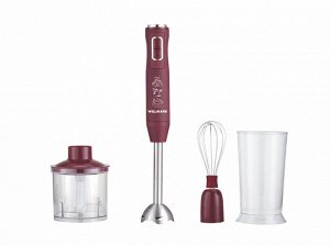 Блендер погружной WILLMARK WHB-1450PS (500Вт,турбо режим,Soft t, венчик, колка льда, измельч,бордов)