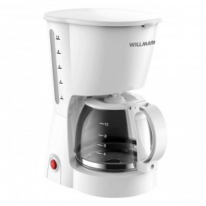 Кофеварка капельная WILLMARK WCM-1350D (900 Вт.,противокап.сист.,нейл.фильтр.стекл.кувш.1,2л.)