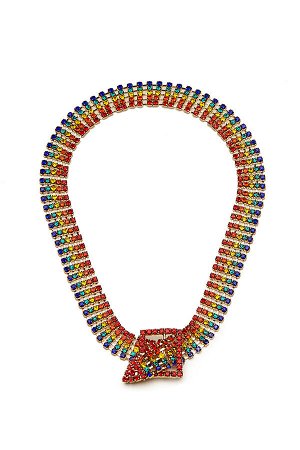 Чокер ожерелье колье с камнями колье-воротник украшение на шею ошейник "Натали" #686921