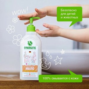 SYNERGETIC гипоаллергенное жидкое мыло «Миндальное молочко» 500мл