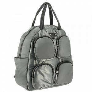 Женская кожаная сумка-рюкзак 8777 GREY