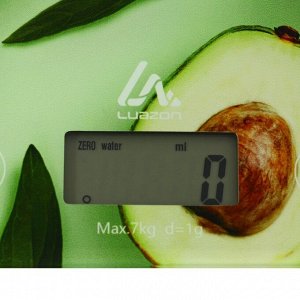 Весы кухонные Luazon LVK-501 "Авокадо", электронные, до 7 кг