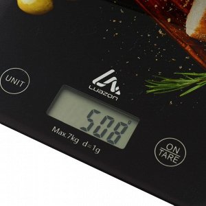 Весы кухонные Luazon LVK-701 "Италия", электронные, до 7 кг   7090557
