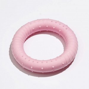 Игрушка плавающая для собак "Обруч" Пижон Premium, вспененный TPR, 8 см, розовая