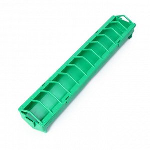 Кормушка-поилка для бройлеров, 24 ячейки, лотковая, пластик, цвет зелёный