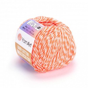 Пряжа YarnArt Baby Cotton Multicolor цвет №5216 Светло-оранжевый