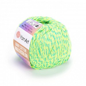 Пряжа YarnArt Baby Cotton Multicolor цвет №5213 Ярко-салатовый