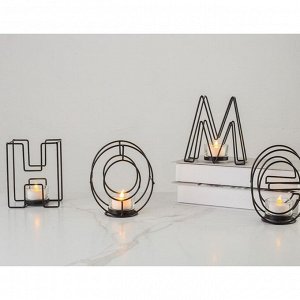 Подсвечник металлический на 4 свечи TAKE IT EASY, Home, 13.5x42 см, чёрный