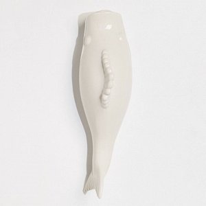 Декор настенный-ваза  "Рыбки"  26.2 x 7.3 см, белый