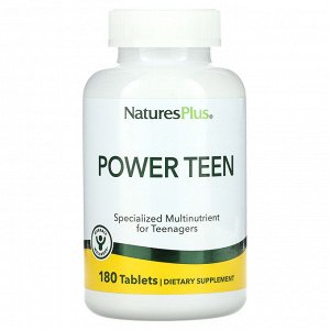 Nature's Plus, Source of Life, Power Teen, 180 таблеток