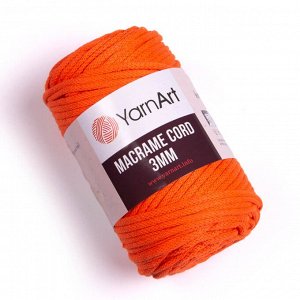 Пряжа YarnArt Macrame Cord 3MM цвет №800 оранжевый неон