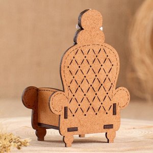 Игольница сувенир «Рукодельница», МДФ, Дуб-золото, 8.5x5x11.5 см