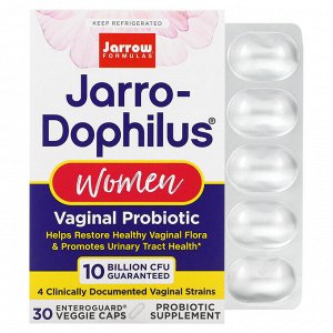 Jarrow Formulas, Jarro-Dophilus, вагинальный пробиотик, для женщин, 10 млрд КОЕ, 30 капсул