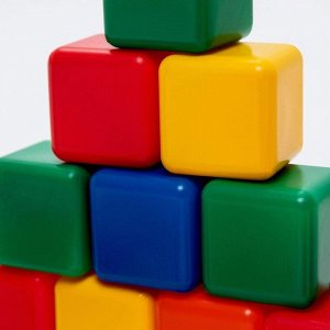 Кубики детские, пластиковые, цветные, 12 штук, 4 х 4 см