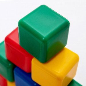 Кубики детские, пластиковые, цветные, 16 штук, 4 x 4 см