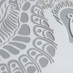 Трафарет пластик "Морской конёк в стиле мехенди" 29,7х21 см