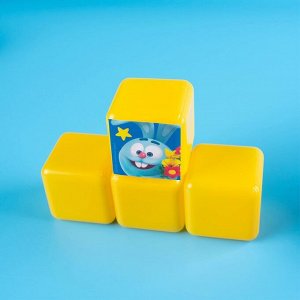 Набор цветных кубиков, «Смешарики», 20 шт., 4x4 см
