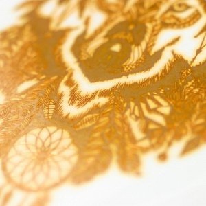 Татуировка на тело золото и серебро "Звери и драгоценности" 21х10 см