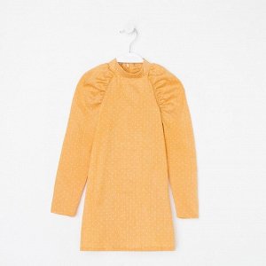 Платье детское MINAKU: Cotton collection цвет горчица, рост 116