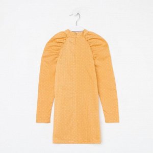 Платье детское MINAKU: Cotton collection цвет горчица, рост 116