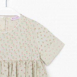 Платье для девочки MINAKU: Cotton Collection цвет зеленый, рост
