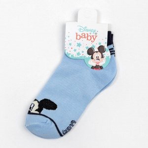 Носки "Mickey Mouse", Микки Маус, голубой, 12-14 см