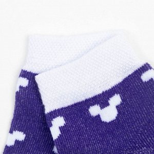 Носки Микки Маус, фиолетовый, 8-10 см