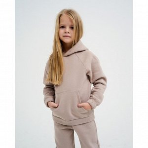 Костюм детский с начёсом (толстовка, брюки) KAFTAN "Basic line" 36 (134-140), бежевый
