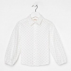Рубашка детская MINAKU: Cotton collection цвет белый, рост 140