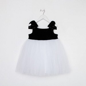 Платье нарядное детское KAFTAN, 34 (122-128 см), черный/белый