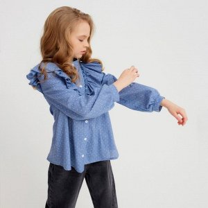 Рубашка детская MINAKU: Cotton collection цвет синий.