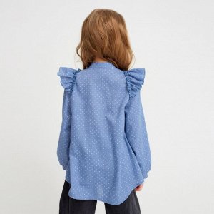 Рубашка детская MINAKU: Cotton collection цвет синий, рост 116