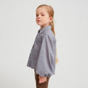 Рубашка детская MINAKU: Cotton collection цвет серый, р-р 128