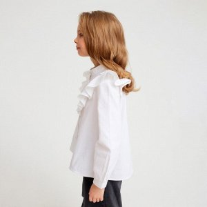Блузка для девочки MINAKU цвет белый, р-р 122