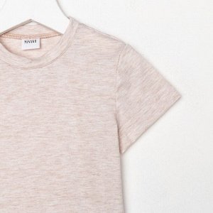 Футболка детская Basic line, бежевый меланж.