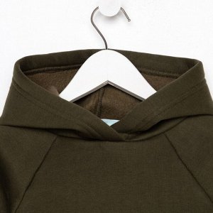 Костюм детский с начёсом (толстовка, брюки) KAFTAN &quot;Basic line&quot; 36 (134-140), хаки