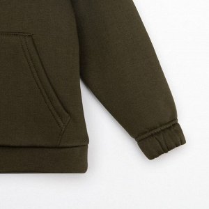 Костюм детский с начёсом (толстовка, брюки) KAFTAN "Basic line" 36 (134-140), хаки
