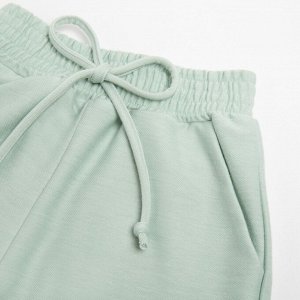 Комплект для девочки (топ, шорты) MINAKU: Casual Collection, оливковый, рост, см