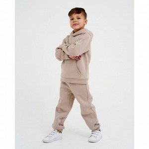 Костюм детский с начёсом (толстовка, брюки) KAFTAN "Basic line" 36 (134-140), бежевый