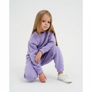 Костюм детский с начёсом (джемпер, брюки) KAFTAN "Basic line" 28 (86-92), лиловый