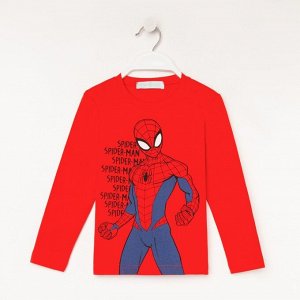 KAFTAN Футболка с длинным рукавом MARVEL &quot;Spider man hero&quot;, рост 122-128 (34), красный